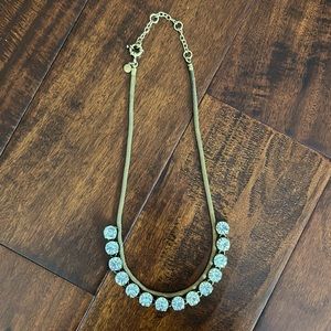 J. Crew gold rhinestone necklace vintage-like